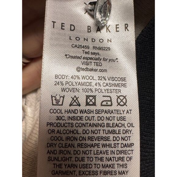 TED BAKER LONDON Lheo Jumper Scalloped Layered Sweater, Sz 3 (US 8) - Picture 10 of 11